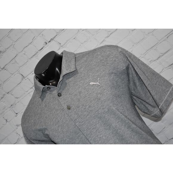 PUMA Golf Polo Shirt Mens Size XL Polyester Performance Gray - Picture 1 of 6
